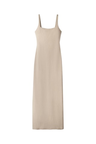 Vestido midi - Beige