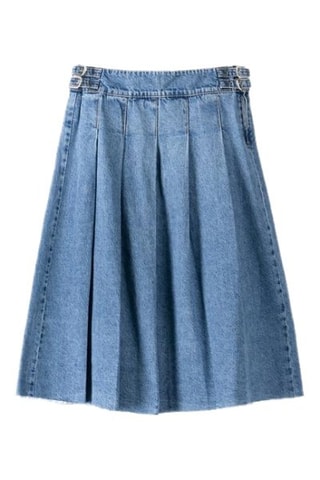 Falda midi vaquera - Azul