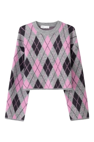 Jersey - Gris y rosa