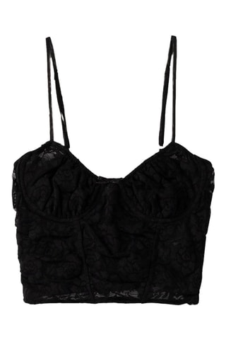 Top de encaje - Negro