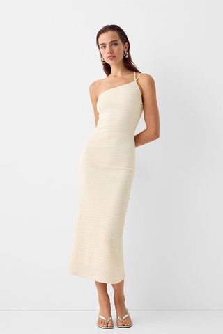 Vestido midi - Beige