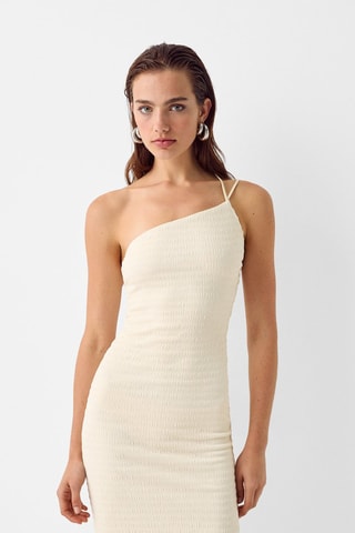 Vestido midi - Beige