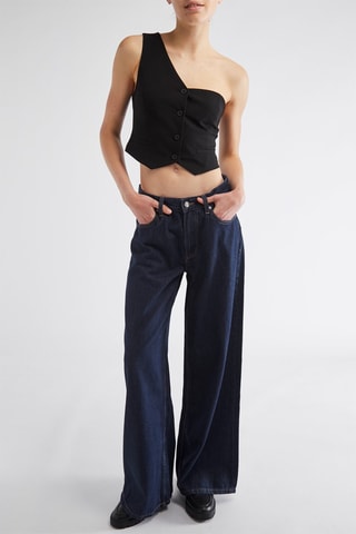 Chaleco asimétrico - Negro