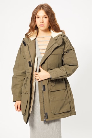 Parka con capucha - Caqui