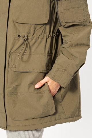 Parka con capucha - Caqui