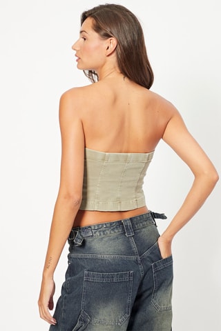 Crop top bustier - Caqui