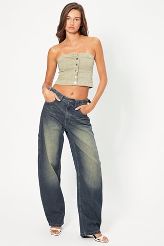 Crop top bustier - Caqui