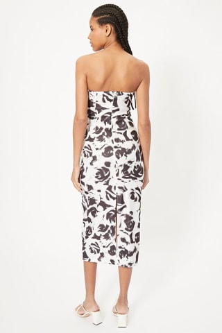 Vestido bustier - Blanco y negro