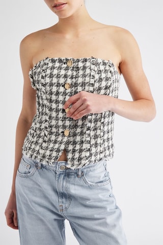 Bustier - Blanco y negro