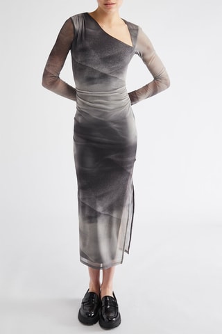 Vestido asimétrico - Gris