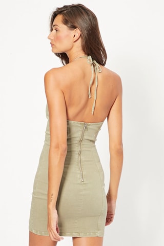 Vestido de tubo vaquero - Caqui