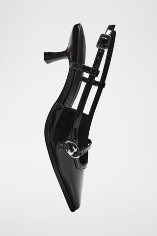 Zapatos con brillo de tacón - Negro