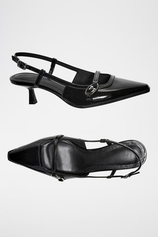 Zapatos con brillo de tacón - Negro