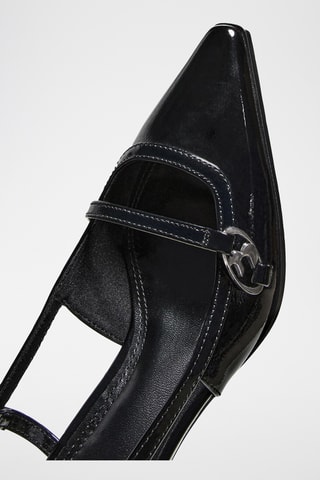 Zapatos con brillo de tacón - Negro