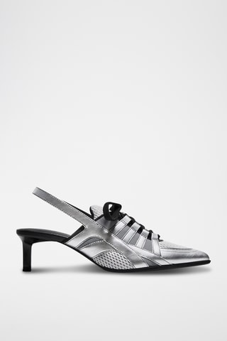 Zapatos de tacón - Plateado y negro