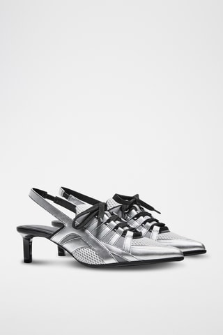 Zapatos de tacón - Plateado y negro