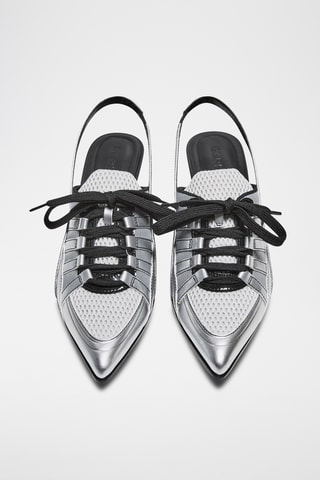 Zapatos de tacón - Plateado y negro