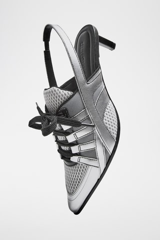 Zapatos de tacón - Plateado y negro