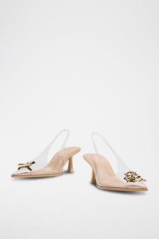 Zapatos de tacón - Transparente y dorado