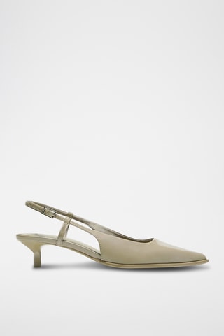 Zapatos con brillo de tacón - Verde oliva