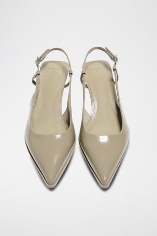 Zapatos con brillo de tacón - Verde oliva