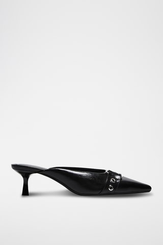 Sandalias con brillo de tacón - Negro