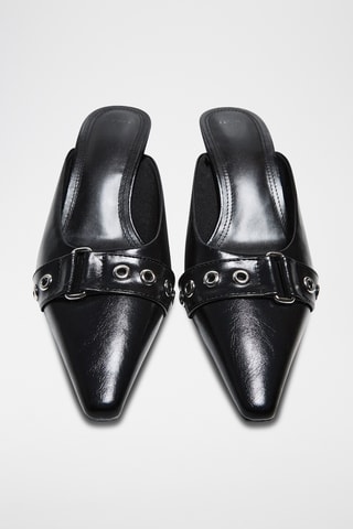 Sandalias con brillo de tacón - Negro