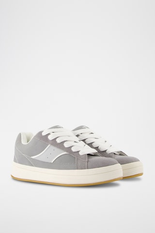 Zapatillas - Gris oscuro y blanco