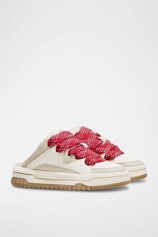 Sandalias - Beige claro y rojo