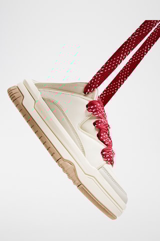 Sandalias - Beige claro y rojo