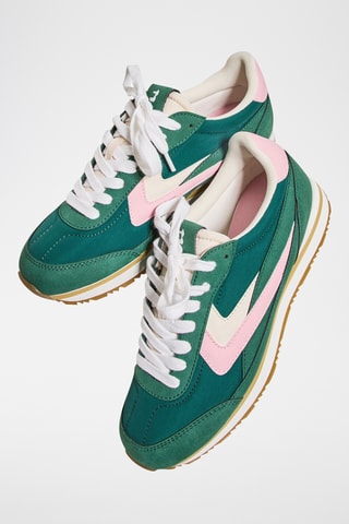 Zapatillas - Verde y rosa