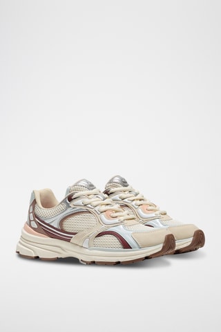 Zapatillas - Crudo y burdeos