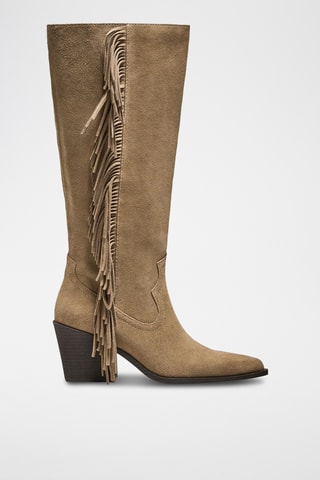 Botas camperas de nobuk - Beige