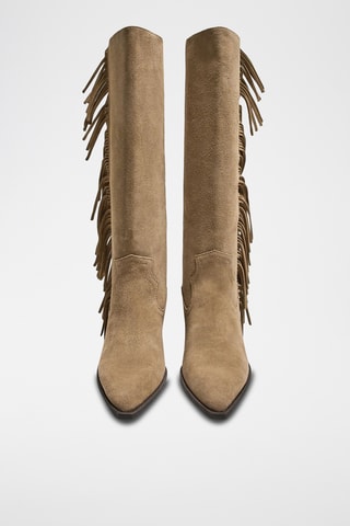 Botas camperas de nobuk - Beige