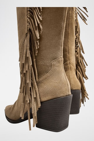 Botas camperas de nobuk - Beige
