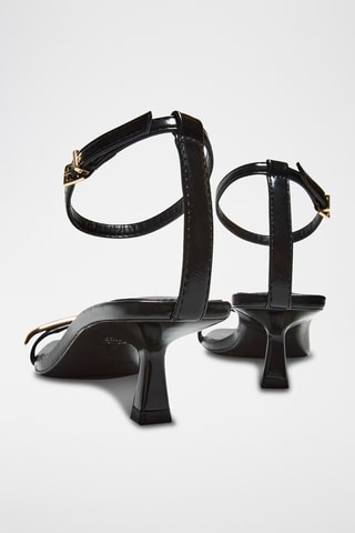 Sandalias de tacón - Negro y dorado