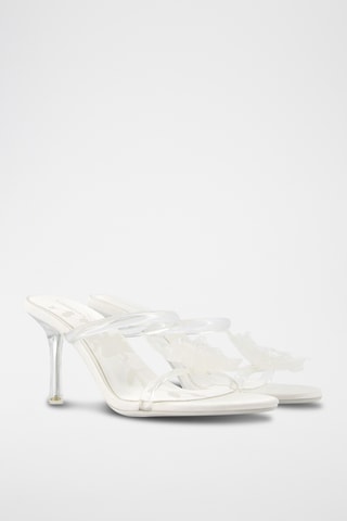 Sandalias de tacón - Blanco y transparente