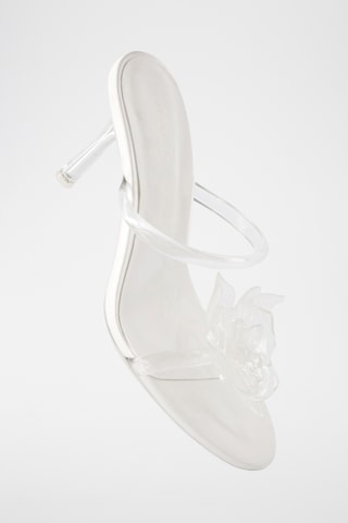 Sandalias de tacón - Blanco y transparente