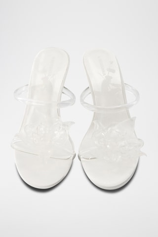 Sandalias de tacón - Blanco y transparente