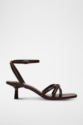 Sandalias de tacón - Marrón