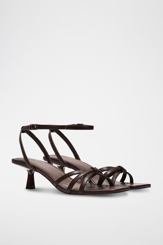 Sandalias de tacón - Marrón