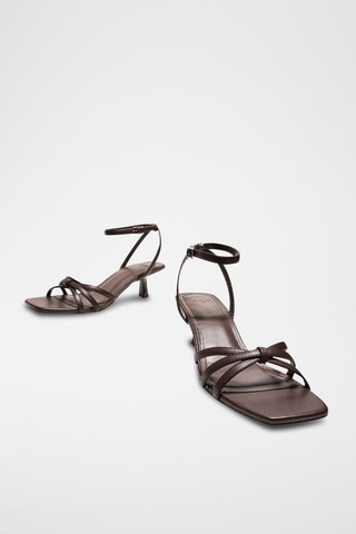 Sandalias de tacón - Marrón