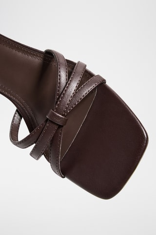 Sandalias de tacón - Marrón