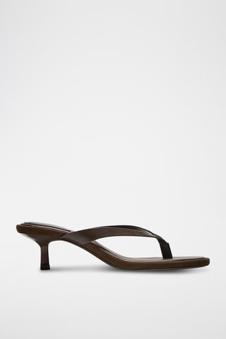 Sandalias de tacón - Marrón