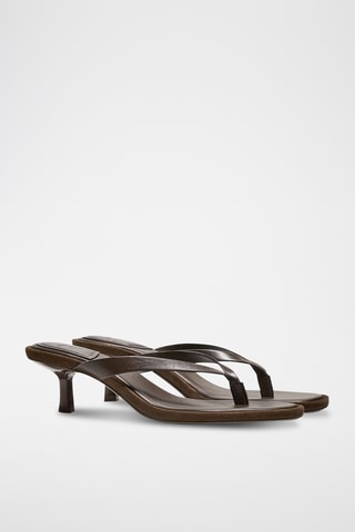 Sandalias de tacón - Marrón