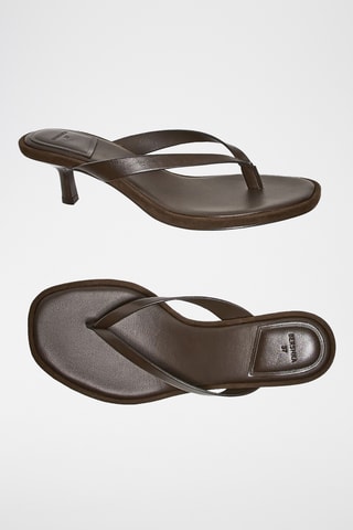 Sandalias de tacón - Marrón