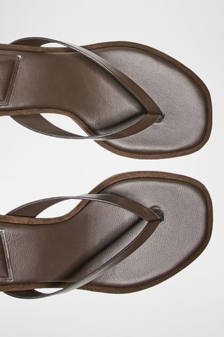 Sandalias de tacón - Marrón