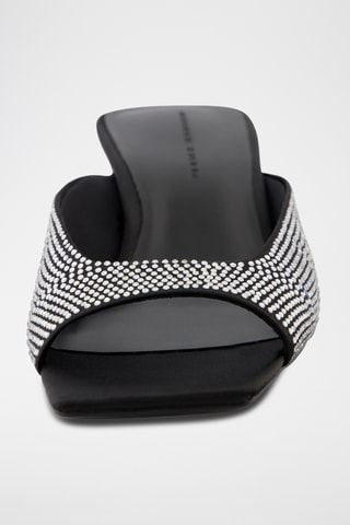 Sandalias de tacón - Negro y plateado