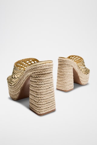 Sandalias de tacón - Dorado