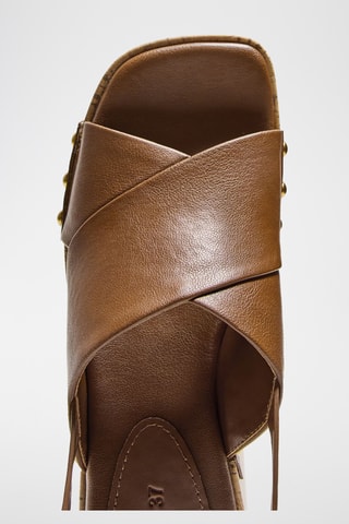 Sandalias de cuña - Marrón